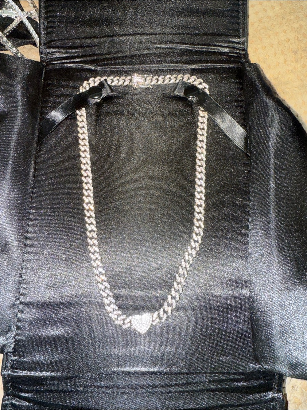 Silver Choker with Heart Pendant
